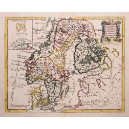 Original antique map of Scandinavia, Spitsbergen by De La Porte 1786
