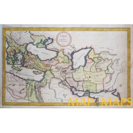 Empire of Alexander, King of Macedonia, Persia Africa Europe map Anonymous 1750 