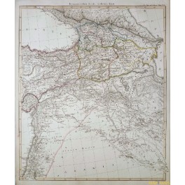 BYZANTINE ARMENIA GEORGIA TURKEY ORIGINAL ANTIQUE MAP KARL SPRUNER 1846