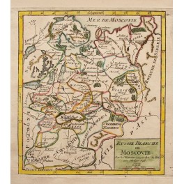 1748 Original Russia Ukraine Lapland map VAUGONDY