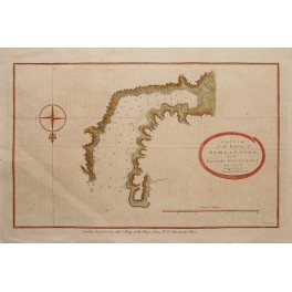 Cook voyages, antique map Alaska by Bowen 1790 