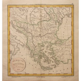 Turks Albania Serbia Croatia Greece map Delamarche 1828 