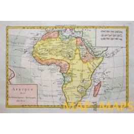 ANTIQUE MAP AFRICA MADAGASCAR AFRIQUE DRESSEE OLD ENRAVING BY BONNE 1780