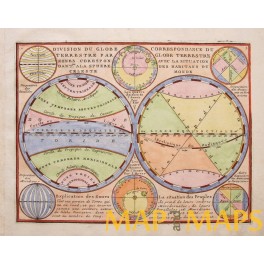 World Hemispheres Equator Cancer Capricorn Chiquet 1719