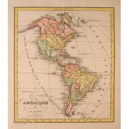 United States Mexico Caribbean Brazil Dufour map c1830