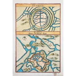1750 China plan, Qing Dynasty, Qiantang River by Bellin