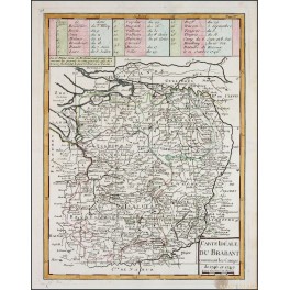 Brabant Limburg Belgium Holland old map Le Rouge 1748
