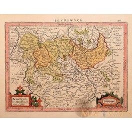 Brunswick, Meydburg Germany, antique map, Mercator 1630