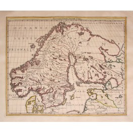 Norway Sweden and Finland antique map Dahlbergh c1700
