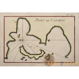 Port de Carmino Mediteranian Sea chart by Roux 1764