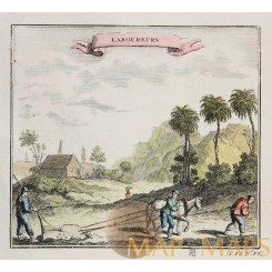 Laboureurs Chinees farmworkers mapmaker Bellin 1750