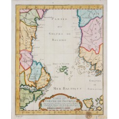 Gulf of Bothnia Sweden Finland Carte du Golphe de Bothnie old map by Bellin 1758