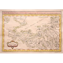 Tibet Himalaya China old antique map Bellin 1750