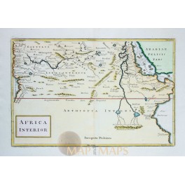 Africa Interior Nile mountains Somalia Ethiopia old map Cellarius 1796