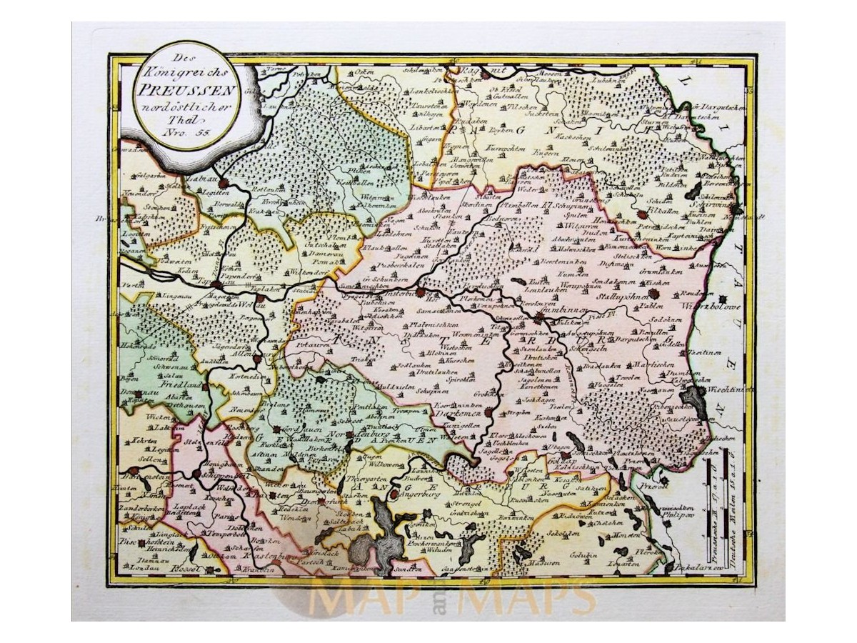 Kingdom Prussia Old Map Königreichs Preussen Reilly | Mapandmaps