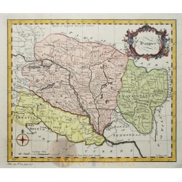 ANTIQUE MAP OF HUNGARY, TRANSYLVANIA, SCLAVONIA BY GIBSON 1753