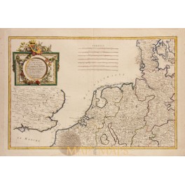 1780 antique map Dediee et Presenteea by Zannoni 