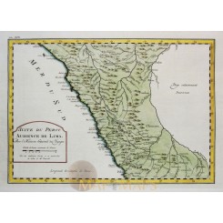 Peru Old map Suite du Perou Audience de Lima Bellin 1764