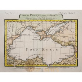 Black Sea Ukraine Bosporus antique map by Barbie 1781.
