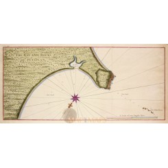 Panama old map rocks of Petaplan White Friars Anson 1748