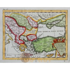 La Turquie old Map Turkey in Europe Buffier1769