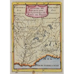 Kingdom of Burgundy Antique original map by Mallet 1683
