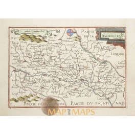 France Switserland Germany antique map Tassin 1648