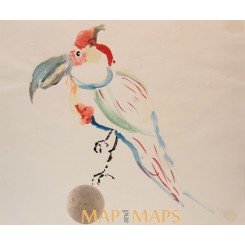 1. Bird Art Print Limited Edition original pastel. Vögel 1959
