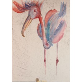 6. Bird Art Print Limited Edition original pastel. Vögel 1959