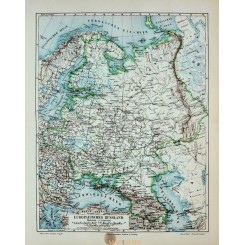 Europaeisches Russland Old Map European Russia 1905