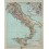 Antique Old Map Italy with Sicilia 1905