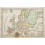 Old copper plate map, Europe Latvia Poland by Rigobert Bonne 1787