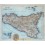 Old Antique Map of Sicily Italy. 1905