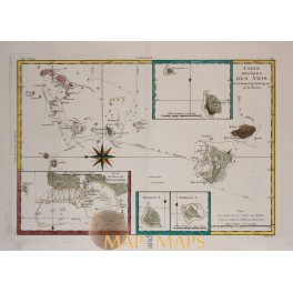 Bonne Map Friendly Islands Cook voyages - Bonne 1788
