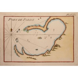  Port de Serfanto Greece chart by Roux 1764