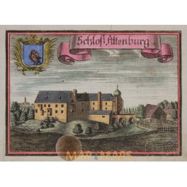 Castle Altenburg Bayern antique engraving Michael Wening 1701