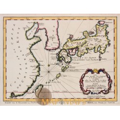 Japan maps Carte des Isles du Japon Bellin 1752