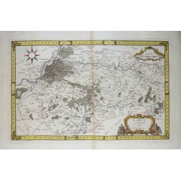 1720 Antique Map du Duché de Valois France Samuel Baron von Pufendorf 