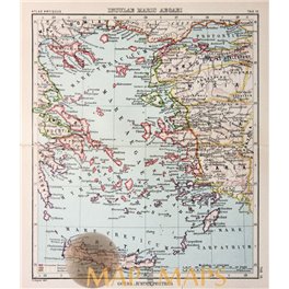 Antique map Ancient world Islands of the Aegean Sea by Justus Perthes 1893