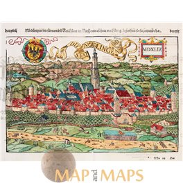 Nördlingen Swabia Bavaria Map Cosmographia Sebastian Münster 1546