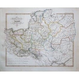  Slavic Countries Poland Latvia Lithonia Czech/Slovaks antique map Spruner 1846