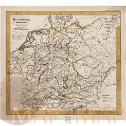 Deutschland Kirchenteilung Alte Karte von Karl Spruner 1865