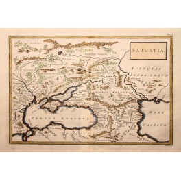 Sarmatia Ukraine Caucasus antique map Cellarius 1796