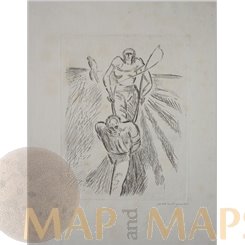 Pad zu von Hinzel u. Dem wilden lenchen etching Pellegrini 1917