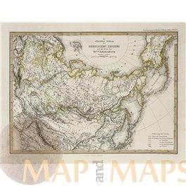 Russia antique map by Perthes 1870 RUSSISCHEN REICHES