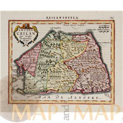 Sri Lanka map Insula Ceilan atlas Mercator/Hondius/Janssonius 1634