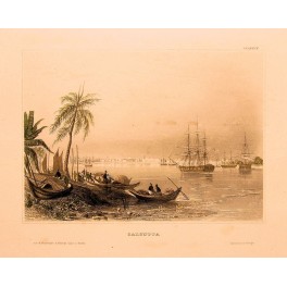 Kolkata Calcutta West Bengal India old print 1850