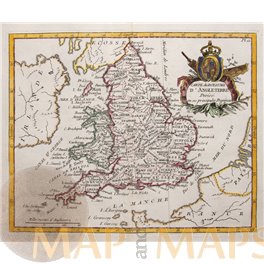 Carte du Royaume d'Angleterre De La Porte 1786