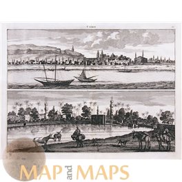 Cairo old print Egypt by De Bruyn 1698 - MapandMaps.com