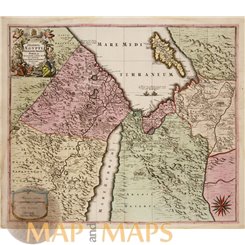 Deserta Aegypti Thebaidi Arabiae Syriae Old map Seutter 1740